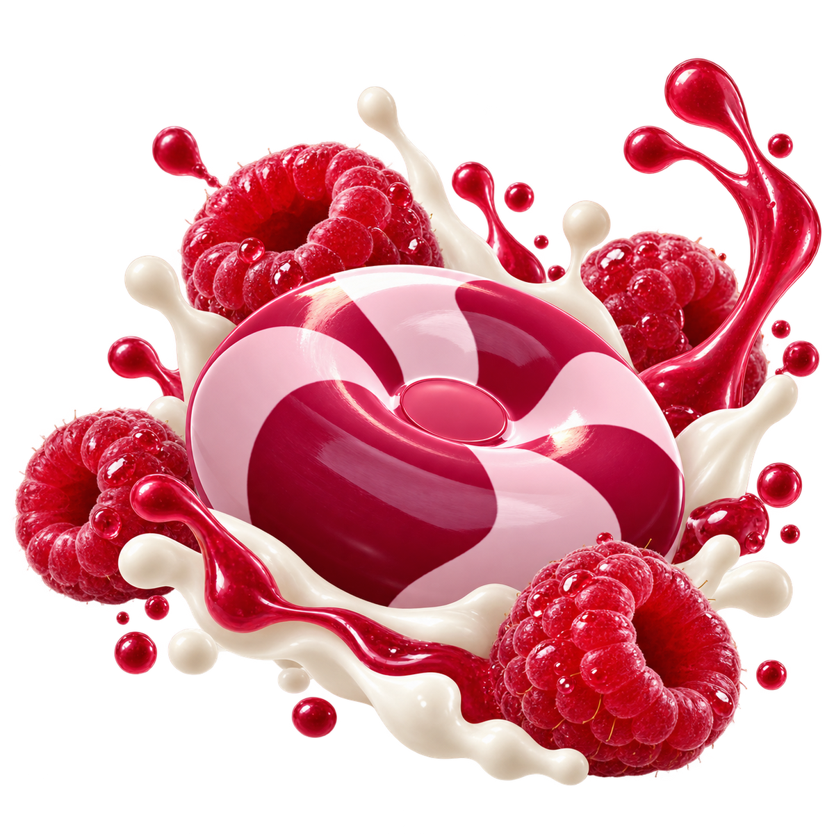 VIVIL Himbeere Sahne Bonbon mit Himbeeren und cremiger Sahne