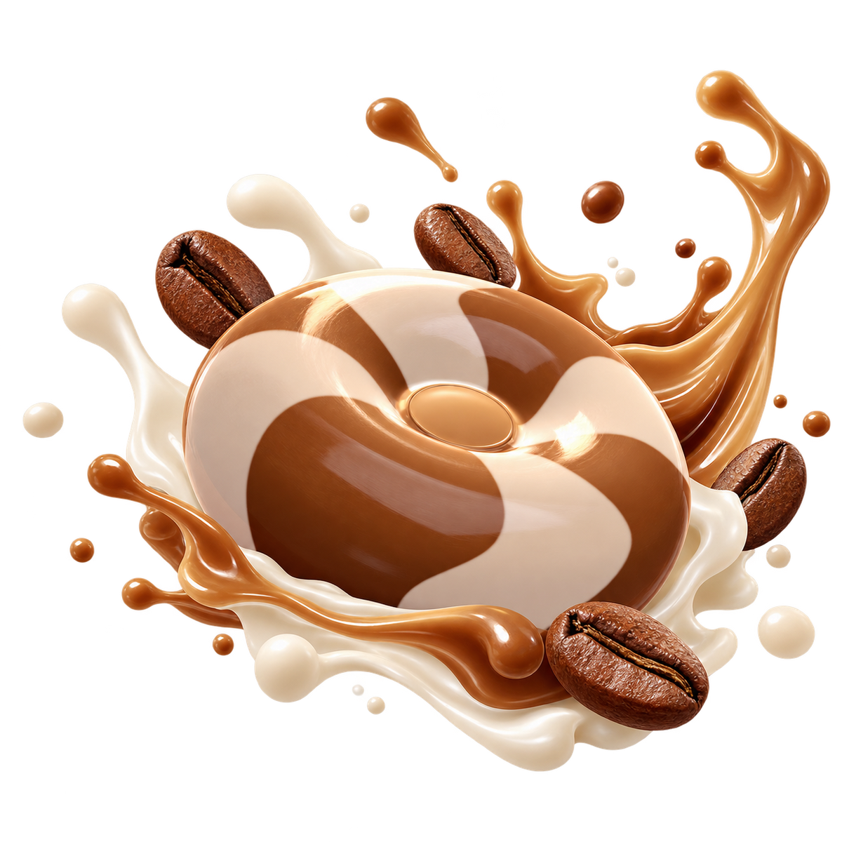 VIVIL Latte Macchiato Bonbon mit Kaffee, Milch und Kaffeebohne