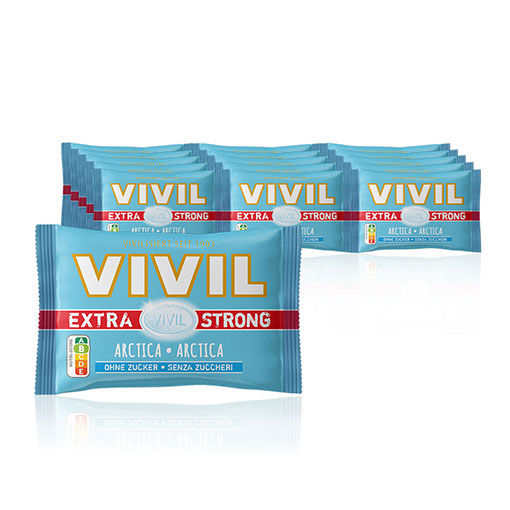 VIVIL Extra Strong Arctica Pastillen ohne Zucker | 5 x 3er Pack
