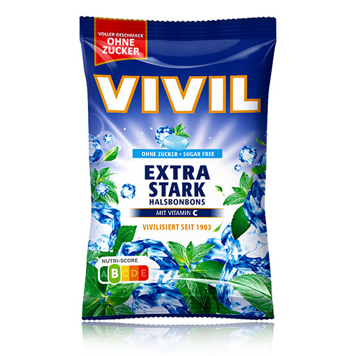 VIVIL Extra Stark Halsbonbons ohne Zucker | 120g