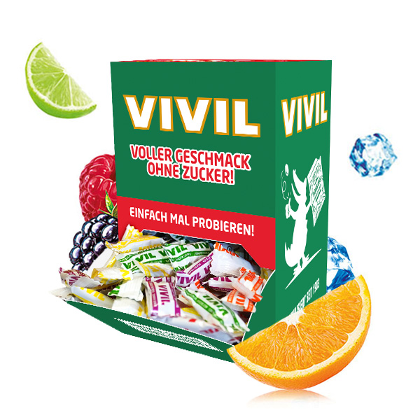 VIVIL Erfrischungsbonbons ohne Zucker | Mischbox