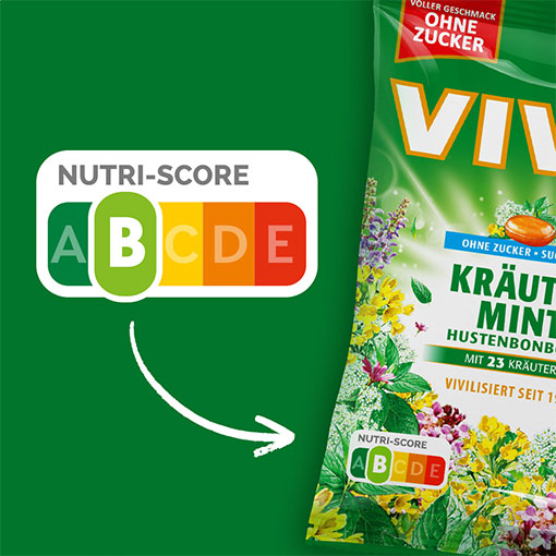 VIVIL Kräuter-Mint Hustenbonbons ohne Zucker | 120g