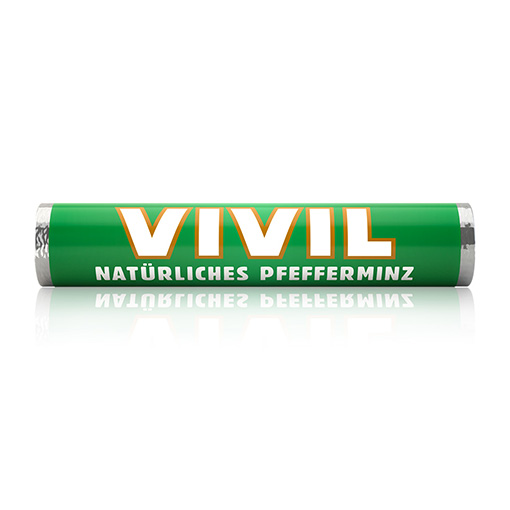 VIVIL Natürliches Pfefferminz Pastillen ohne Zucker | 1 Rolle