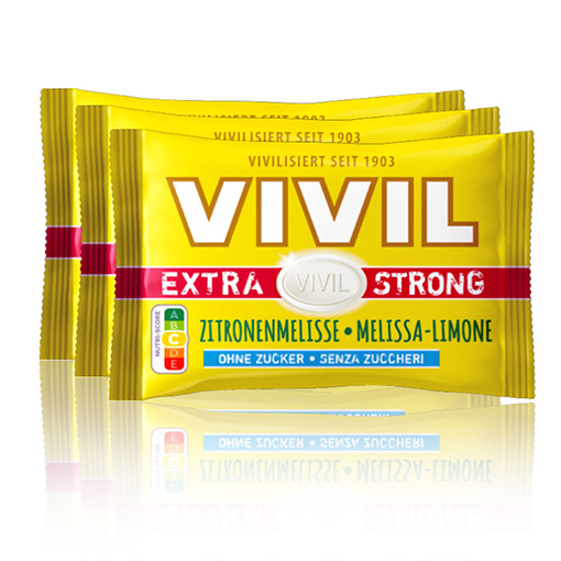 VIVIL Extra Strong Zitronenmelisse ohne Zucker | 3er Pack