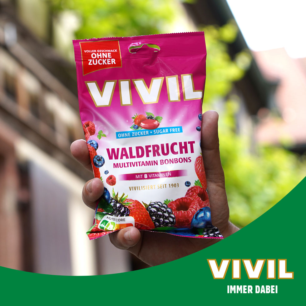 VIVIL Waldfrucht Multivitaminbonbons ohne Zucker | 15 Beutel VIVIL Waldfrucht Multivitaminbonbons ohne Zucker | 15 Beutel