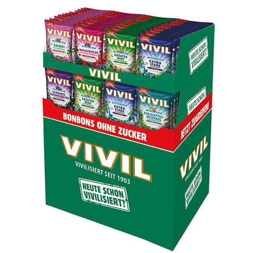 Display Hals- & Hustenbonbons ohne Zucker | 120 Beutel Display Hals- & Hustenbonbons ohne Zucker | 120 Beutel