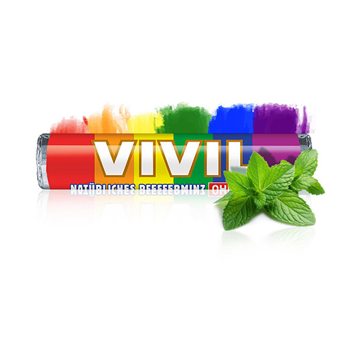 VIVIL Pride-Edition Pfefferminz Pastillen ohne Zucker | 28g