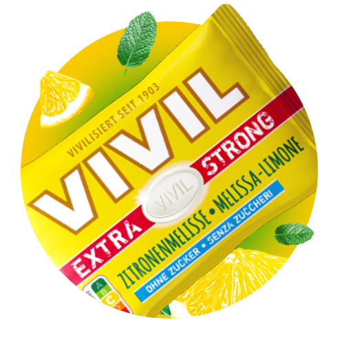 Navigation_Extra Strong Zitronenmelisse Bonbonbeutel Extra Strong Pastille Zitronenmelisse mit Eis