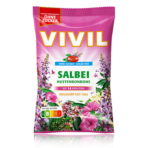 VIVIL Salbei Hustenbonbons ohne Zucker | 120g VIVIL Salbei Hustenbonbons ohne Zucker | 120g