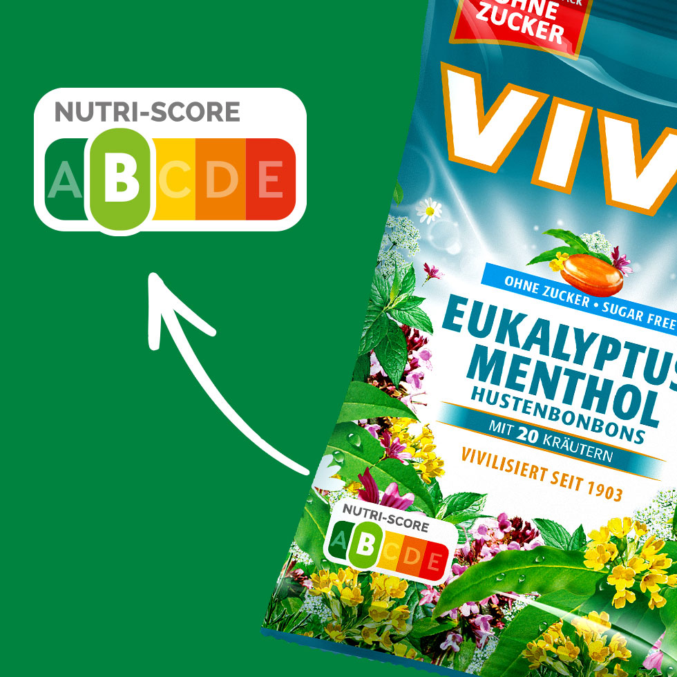 VIVIL Eukalyptus-Menthol Hustenbonbons ohne Zucker | 15 Beutel VIVIL Eukalyptus-Menthol Hustenbonbons ohne Zucker | 15 Beutel