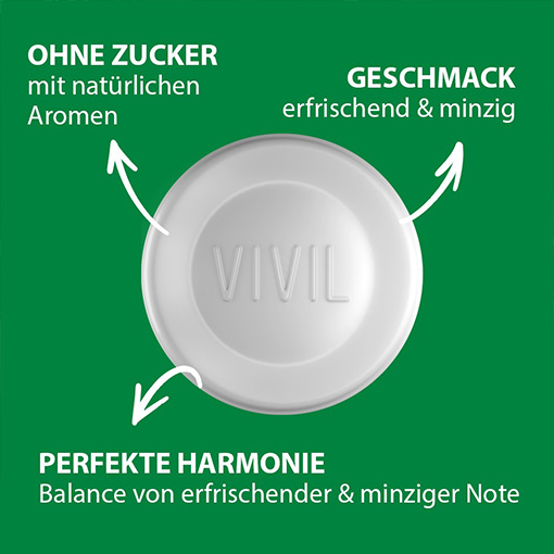 VIVIL Eukalyptus-Minze Pastillen ohne Zucker | 28g VIVIL Eukalyptus-Minze Pastillen ohne Zucker | 28g
