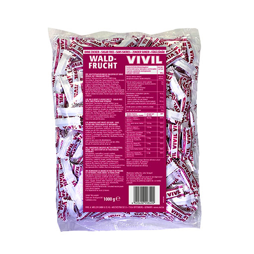 VIVIL Waldfrucht Multivitaminbonbons ohne Zucker | 1 Kilo VIVIL Waldfrucht Multivitaminbonbons ohne Zucker | 1 Kilo