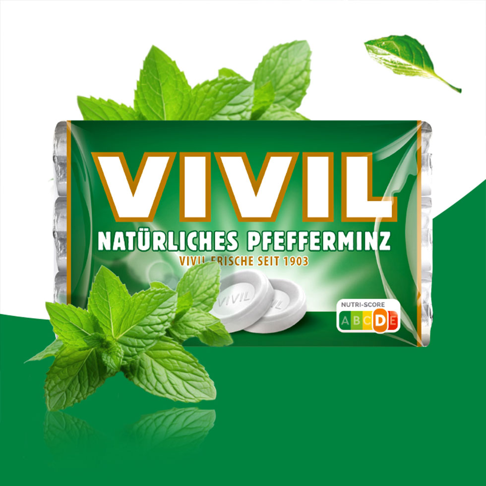 VIVIL Natürliches Pfefferminz Pastillen | 3er Pack VIVIL Natürliches Pfefferminz Pastillen | 3er Pack