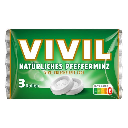 VIVIL Natürliches Pfefferminz Pastillen | 3er Pack