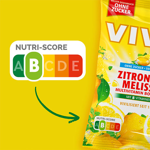 VIVIL Zitronenmelisse Multivitaminbonbons ohne Zucker | 15 Beutel
