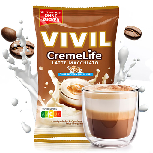 VIVIL Creme Life Latte Macchiato Sahnebonbons ohne Zucker | 110g