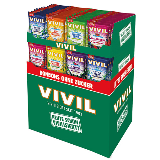 Display Erfrischungs- & Vitaminbonbons ohne Zucker | 120 Beutel Display Erfrischungs- & Vitaminbonbons ohne Zucker | 120 Beutel