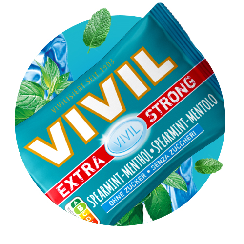 Navigation_Extra Strong Spearmint-Menthol Bonbonbeutel Extra Strong Pastille Spearmint-Menthol mit Eis