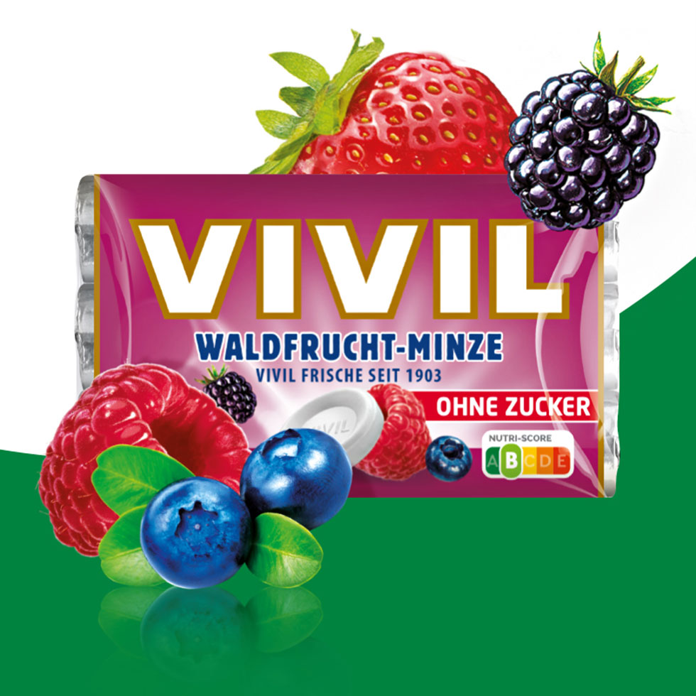 VIVIL Waldfrucht-Minze Pastille ohne Zucker | 20 x 3er Pack VIVIL Waldfrucht-Minze Pastille ohne Zucker | 20 x 3er Pack