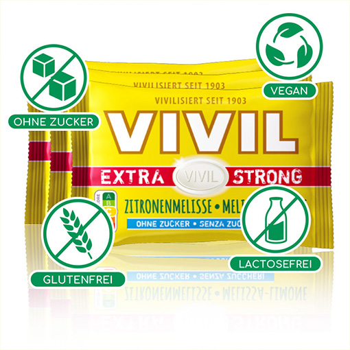 VIVIL Extra Strong Zitronenmelisse ohne Zucker | 3er Pack
