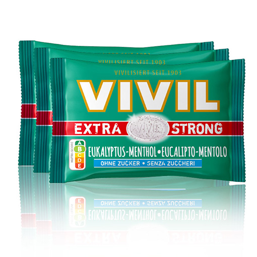 VIVIL Extra Strong Eukalyptus-Menthol ohne Zucker | 3er Pack VIVIL Extra Strong Eukalyptus-Menthol ohne Zucker | 3er Pack