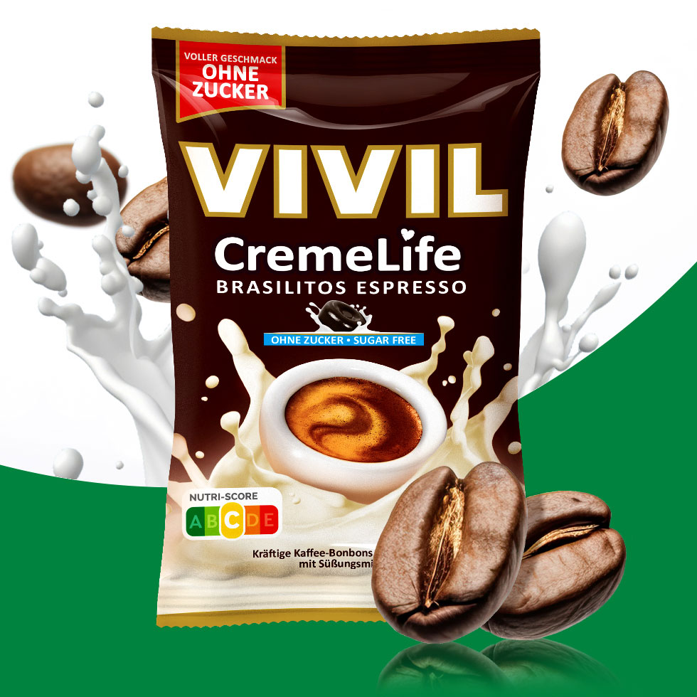 VIVIL Creme Life Brasilitos Bonbonverpackung mit Composing VIVIL Creme Life Brasilitos Bonbonverpackung mit Composing