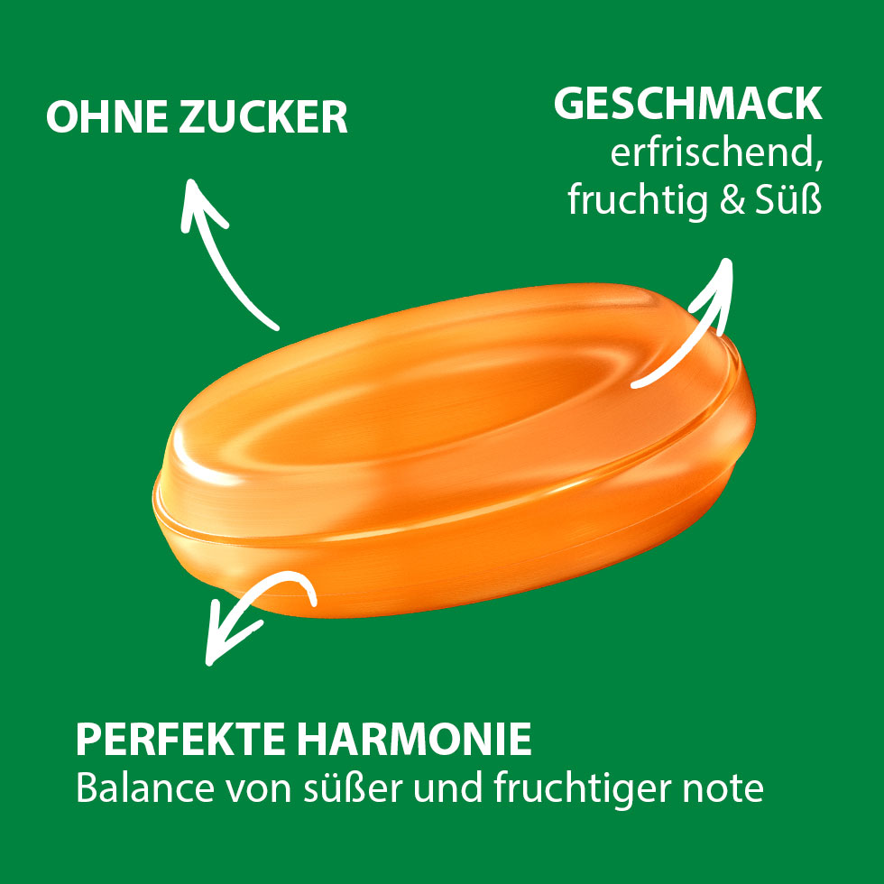 VIVIL Wild Orange Erfrischungsbonbons ohne Zucker | 15 Beutel
