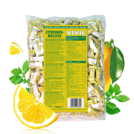 VIVIL Zitronenmelisse Multivitaminbonbons ohne Zucker | 1 Kilo