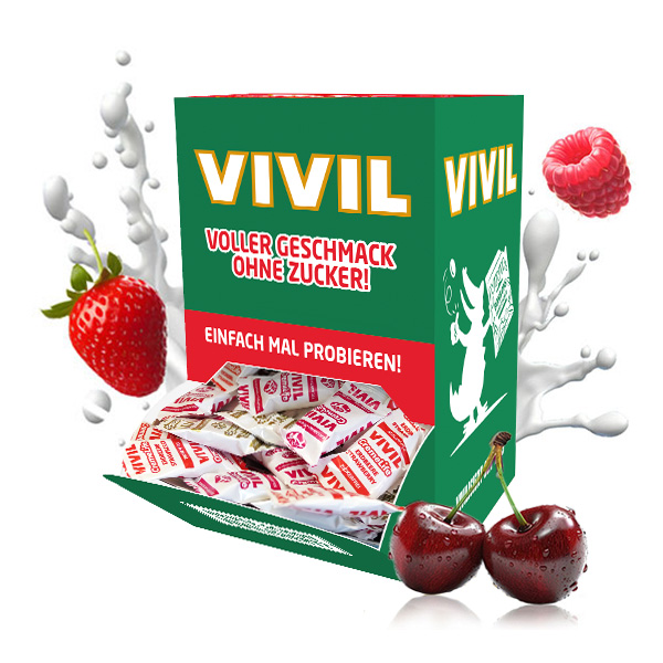 VIVIL Creme Life fruchtige Sahnebonbons ohne Zucker | Mischbox