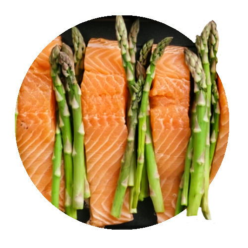 VIVIL Cuisine Lachs Lachs mit Spargel