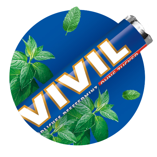 Navigation_Rollen Blau Pfefferminzrolle Blau mit Pfefferminzblätter