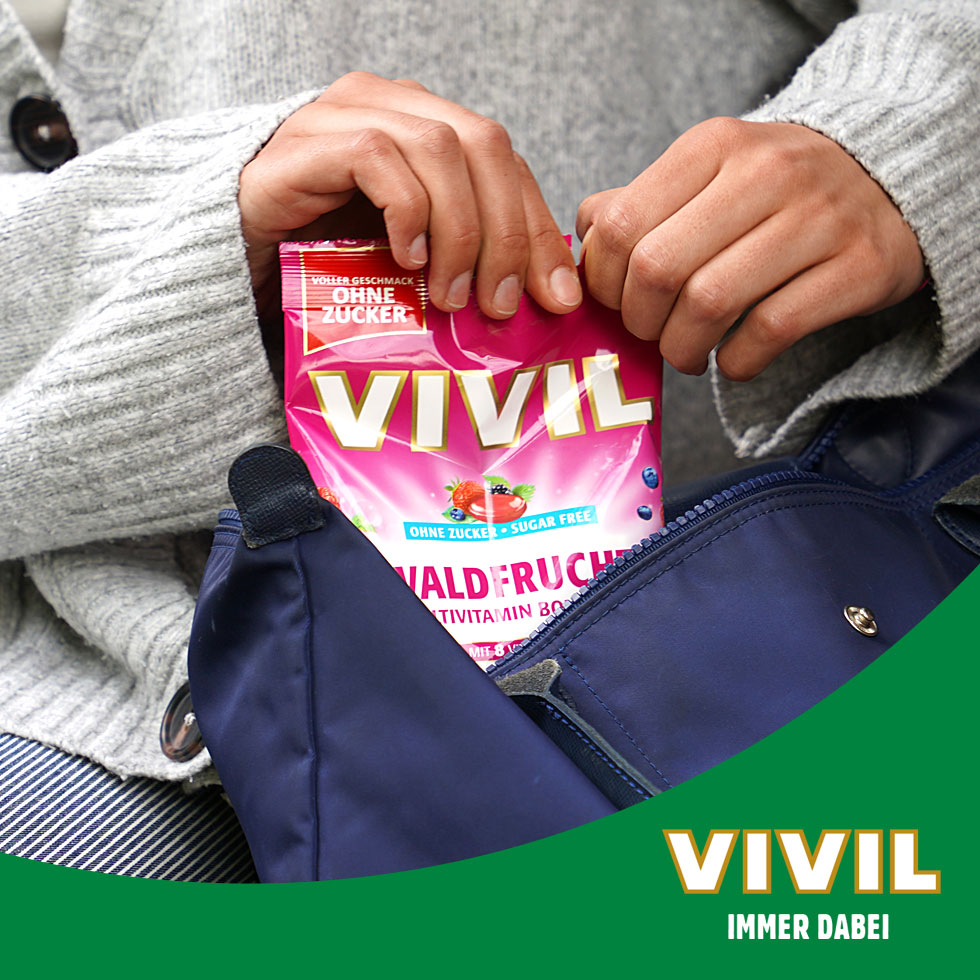 VIVIL Waldfrucht Multivitaminbonbons ohne Zucker | 15 Beutel VIVIL Waldfrucht Multivitaminbonbons ohne Zucker | 15 Beutel