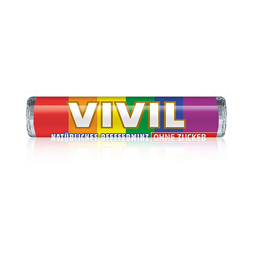 VIVIL Pride-Edition Pfefferminz Pastillen ohne Zucker | 28g