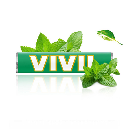 VIVIL Natürliche Pfefferminzbonbons | 100 Stangen