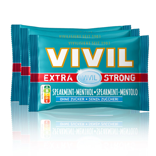 VIVIL Extra Strong Spearmint-Menthol ohne Zucker | 3er Pack VIVIL Extra Strong Spearmint-Menthol ohne Zucker | 3er Pack