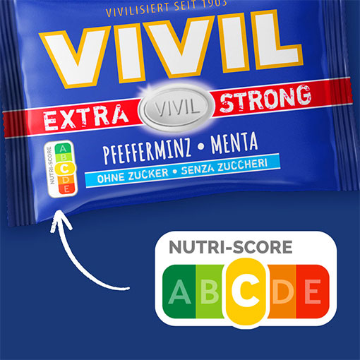 VIVIL Extra Strong Pfefferminz ohne Zucker | 26 x 3er Pack