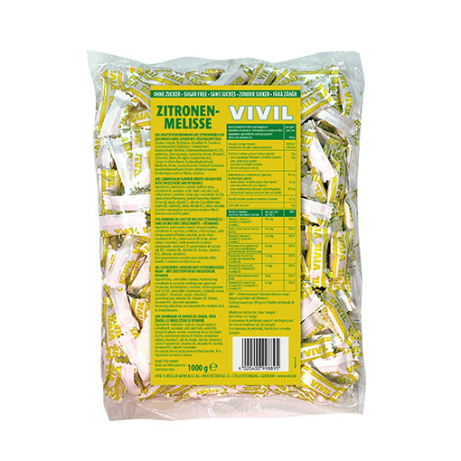 VIVIL Zitronenmelisse Multivitaminbonbons ohne Zucker | 1 Kilo