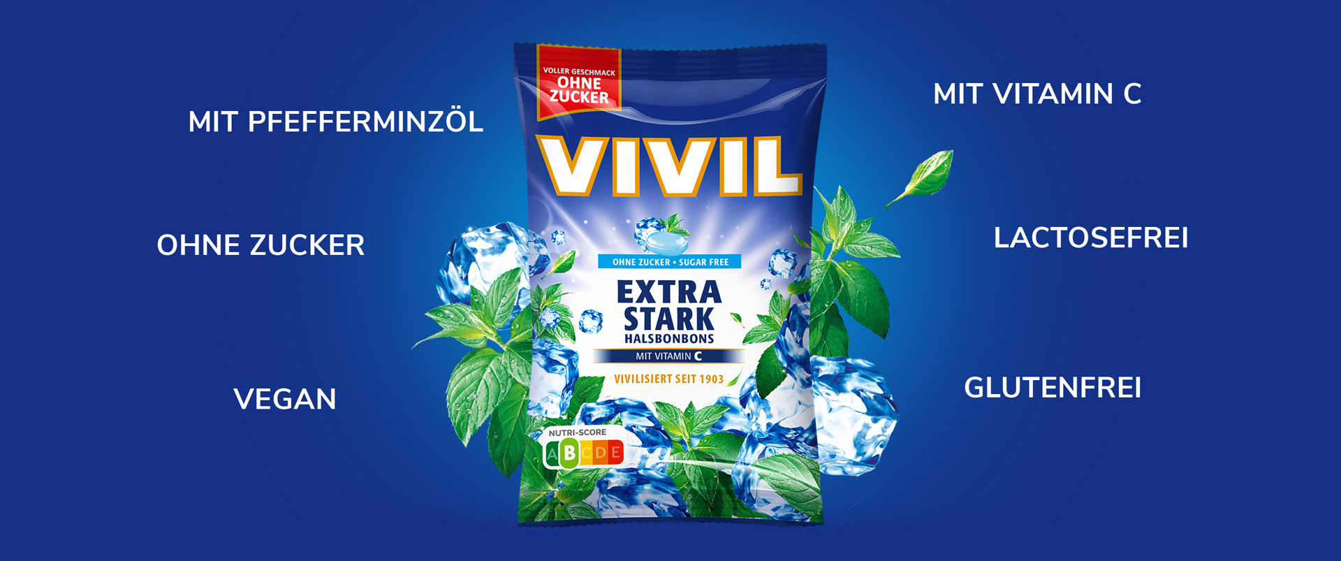 Extra Stark Pfefferminzbonbons im Composing Extra Stark Pfefferminzbonbons im Composing