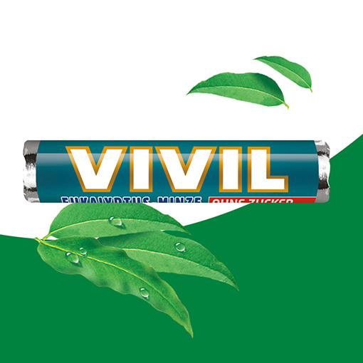 VIVIL Eukalyptus-Minze Pastillen ohne Zucker | 28g VIVIL Eukalyptus-Minze Pastillen ohne Zucker | 28g