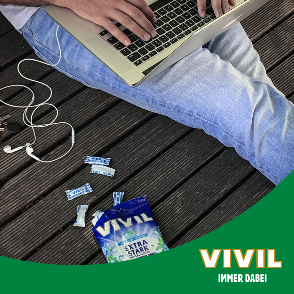 VIVIL Extra Stark Halsbonbons ohne Zucker | 15 Beutel
