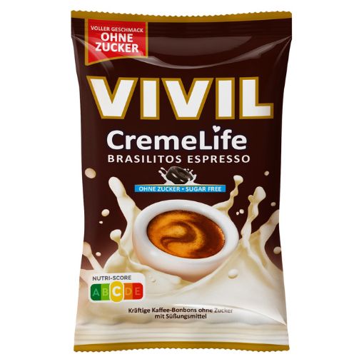 VIVIL Creme Life Brasilitos Espresso Sahnebonbons ohne Zucker | 90g VIVIL Creme Life Brasilitos Espresso Sahnebonbons ohne Zucker | 90g