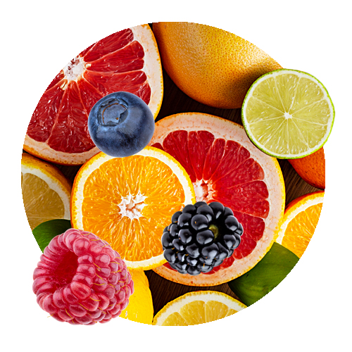Vitamine Aufgeschnittenes Obst