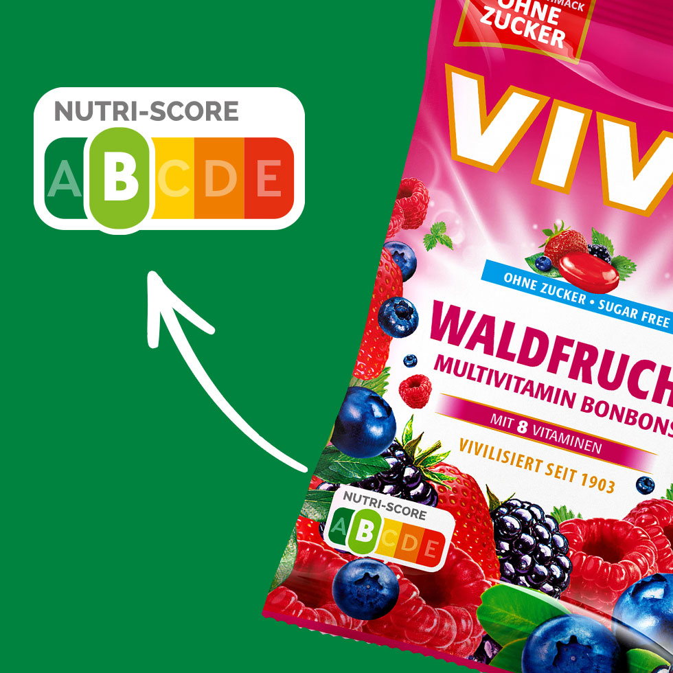 VIVIL Waldfrucht Multivitaminbonbons ohne Zucker | 15 Beutel